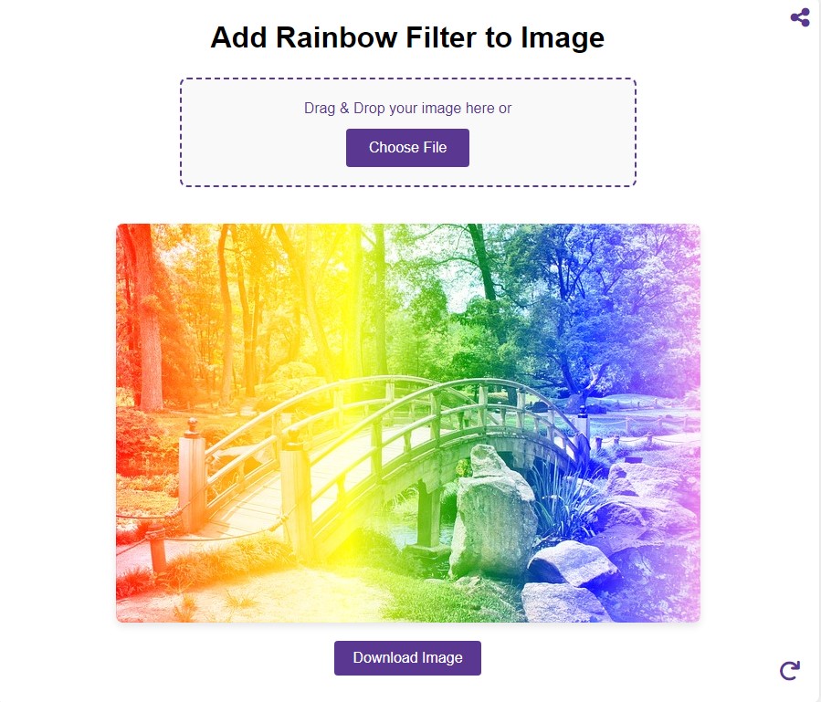 Add Rainbow Filter to Image Online for Free